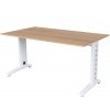 DESK FIX 205 - kancelářský psací stůl - bílá podnož  moderní psací stůl s vnitřním vedení kabeláže