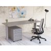 DESK FIX 205 - kancelářský psací stůl - šedá podnož  moderní psací stůl s vnitřním vedení kabeláže
