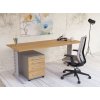 DESK FIX 205 - kancelářský psací stůl - šedá podnož  moderní psací stůl s vnitřním vedení kabeláže