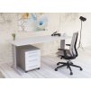 DESK FIX 205 - kancelářský psací stůl - šedá podnož  moderní psací stůl s vnitřním vedení kabeláže