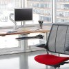 Výsuv na klávesnici a myš Humanscale 6G s Clip mouse  485x270mm, černá barva, gelová podložka a podložka pod myš Clip mouse