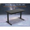 DeskTherapy studio 140 nastavitelny stul se zasuvkou cerny