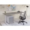 DESK FIX 105 - kancelářský psací stůl - šedá podnož  moderní psací stůl s vnitřním vedení kabeláže