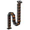 Organizér kabelů, magnetický husí krk, 128 cm, Powerton černo oranžový 1