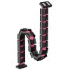 Organizér kabelů, magnetický husí krk, 128 cm, Powerton černo růžový 1