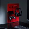 Pegboard herní organizér na stůl DYI, ocel, Powerton červený 2
