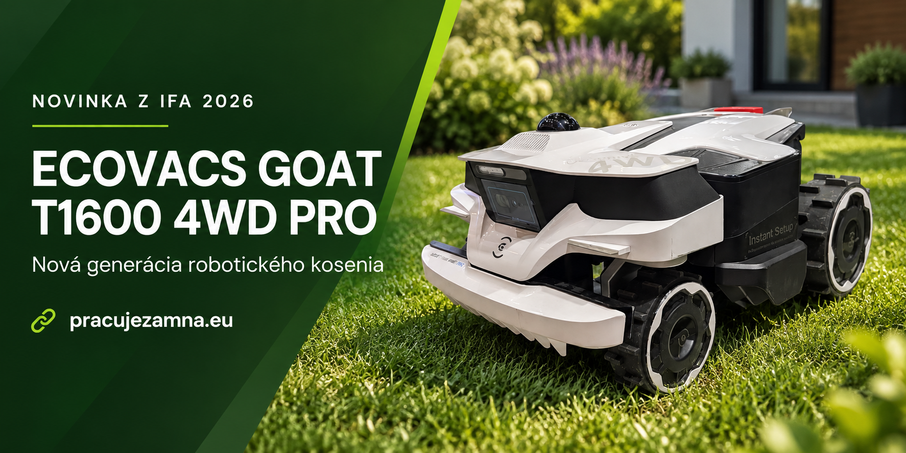 ECOVACS GOAT T1600 4WD PRO – novinka z IFA 2026, ilustračný banner