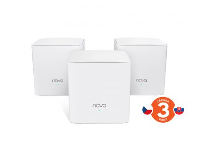 Tenda Nova MW5s (3-pack) WiFi AC1200 Mesh systém Dual Band, 2x GLAN / GWAN, ostatné LAN, SMART CZ app.