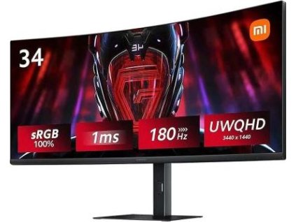 Xiaomi Mi Monitor G34WQI 34-palcový zakrivený Gaming Black EU ELA5454EU
