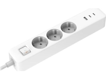 Xiaomi Power Strip 2C1A (3 zásuvky, 2 USB, 1 Type-C) 1,4 m, biely EU BHR07UKEU