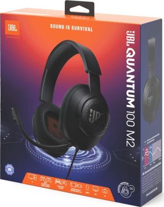 JBL Quantum 100M2 slúchadlové káblové herné slúchadlá s mikrofónom, čierna EÚ - IBA POŠKODENIE KRABICE