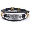 Naramek na ruku z kuze a kovu Shaka