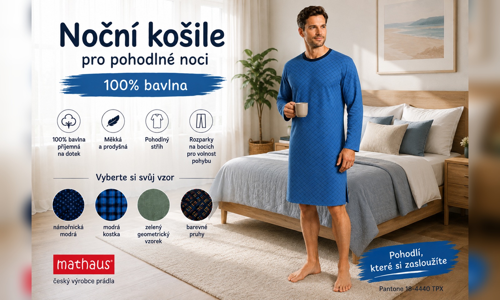 Pánské noční košile pro pohodlné noci