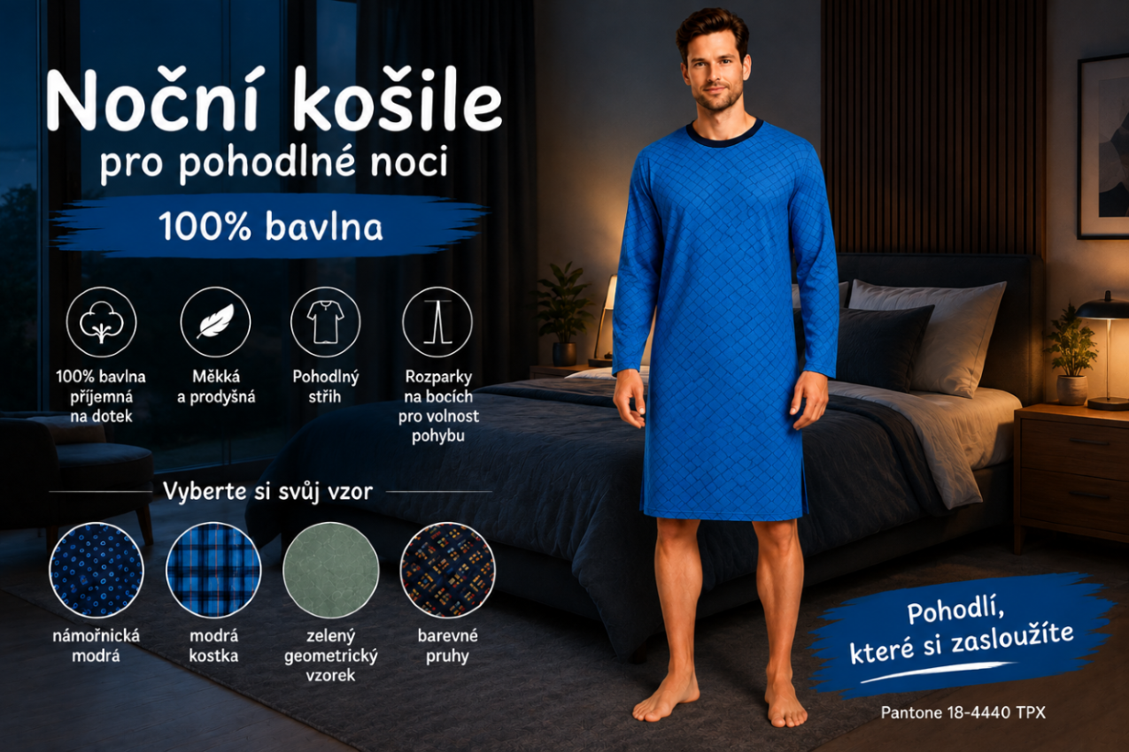 Pánské noční košile pro pohodlné noci