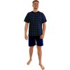 Pánské pyžamo krátký rukáv Kryštof modrá (Velikost L)