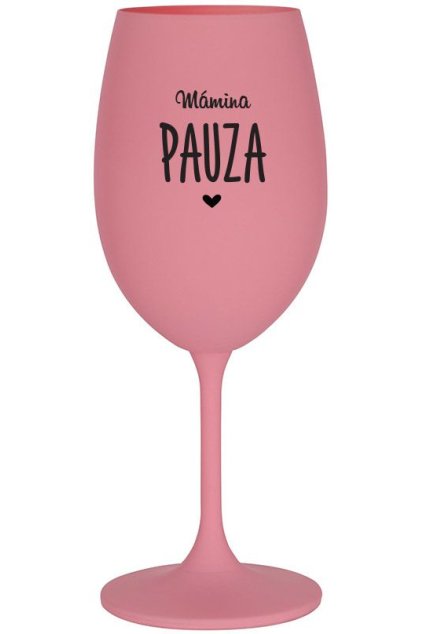 sklenicka na vino RUZOVA maminapauza