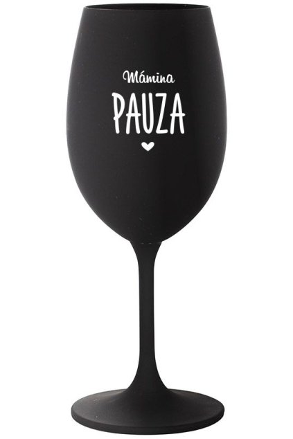 sklenicka na vino CERNA maminapauza