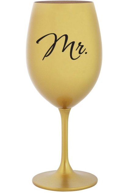 sklenicka na vino Zlata Mr