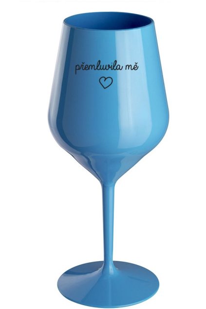 sklenicka na vino MODRA premluvila me