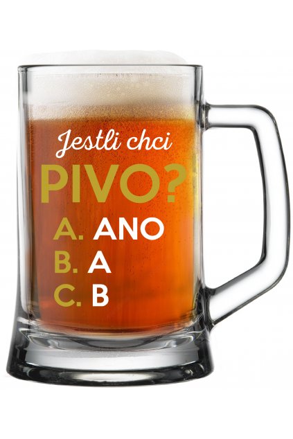 pivni sklenice s napisem PIVO FULL