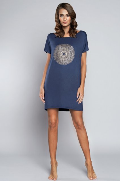 Dámská noční košile Italian Fashion Mandala granat