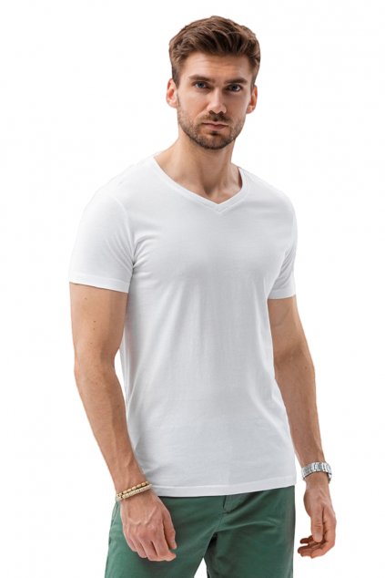 Pánské triko s krátkým rukávem Leptir 701/01 V-neck