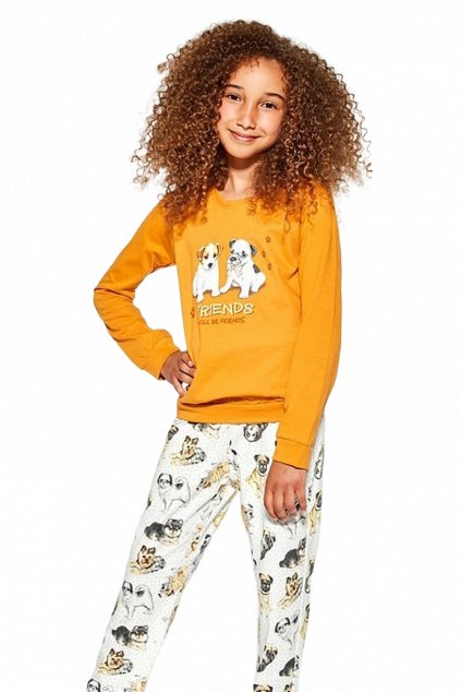 Dívčí pyžamo s dlouhým rukávem  Cornette 592-594/145 Dogs