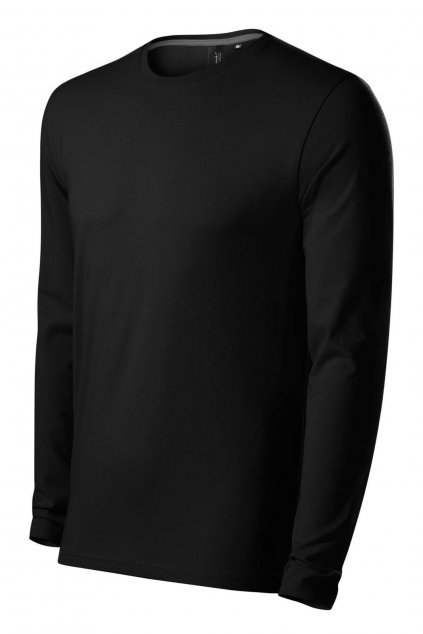 Pánské černé tričko s dlouhým rukávem MF 155.