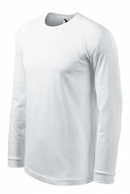 Pánské bílé tričko dlouhý rukáv MF 130/00