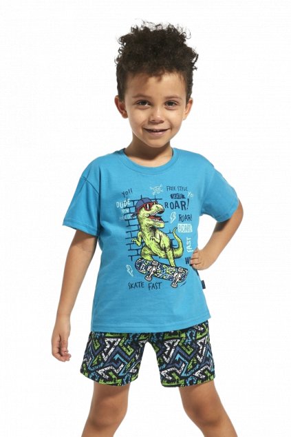 Chlapecké bavlněné pyžamo s krátkým rukávem Cornette 789/66 Dinosaur.