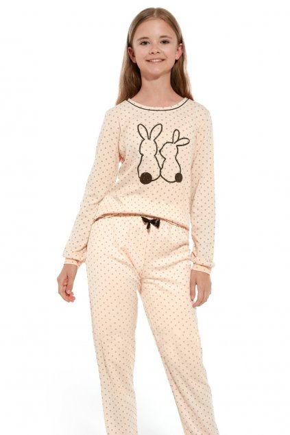 Dívčí dlouhé pyžamo Cornette 961/151 Rabbits