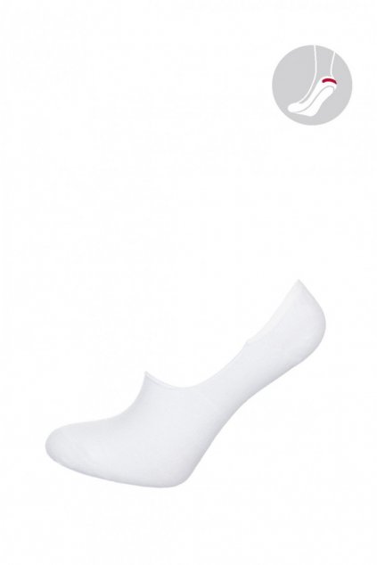 Neviditelné ponožky Milena 0583 Bílá