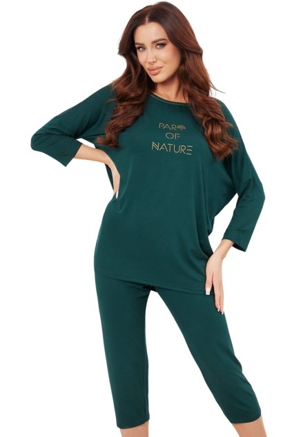 Dámské pyžamo Italian Fashion Natura 3/4 zelená