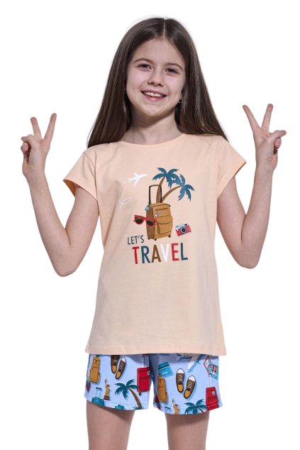 Dívčí krátké pyžamo Cornette 787/110 Travel 2