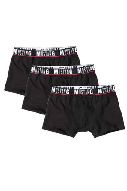 Boxerky Mustang 4200 retro 3 pack černé