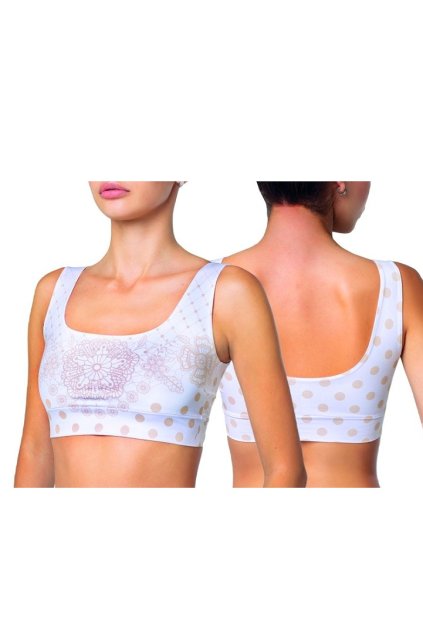 Dámský Crop Top Meméme Polka Dot Chamomile