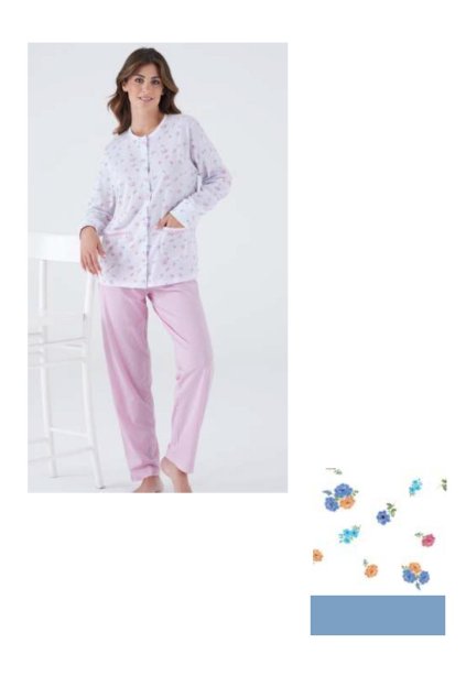 Dámské pyžamo Karelpiu KC8032 (Velikost 3XL, Barva Sv. růžová)