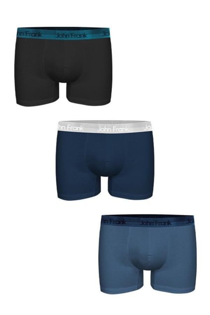 Pánské boxerky John Frank JF3BPB01 3PACK (Velikost L, Barva Mix)