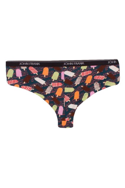 Dámské kalhotky hipster John Frank WJFD-H01 (Velikost L, Barva Tm. modrá)