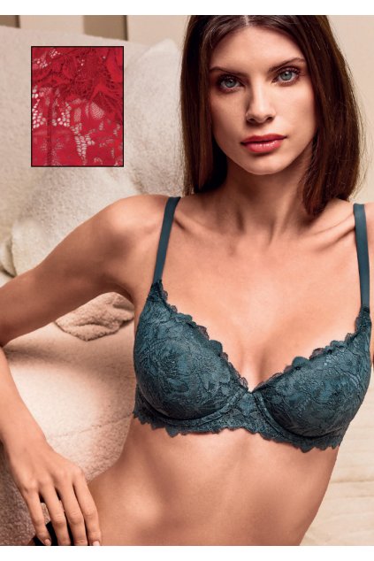 Dámská podprsenka Lormar 1401L (Velikost 85 D, Barva Červená)