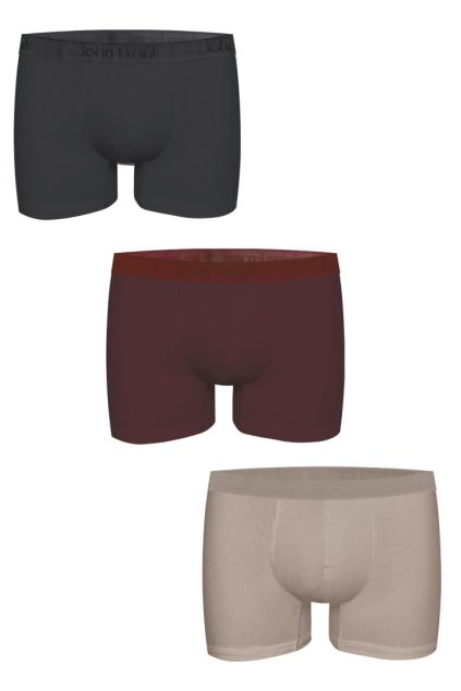 Pánské boxerky John Frank JF3BMODNA07 3 PACK (Velikost L, Barva Dle obrázku)