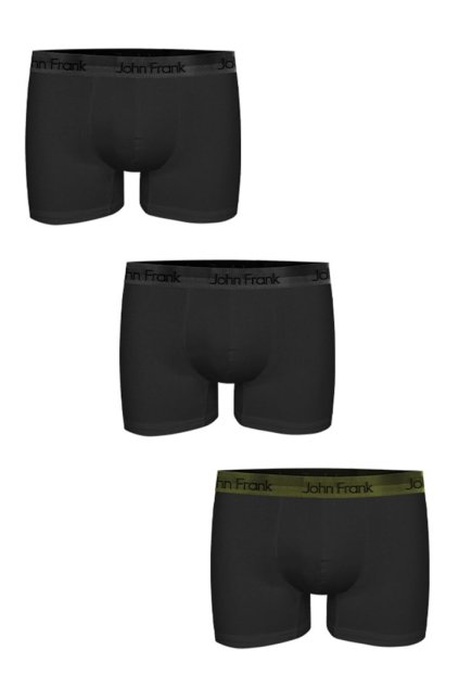 Pánské boxerky John Frank JF3BPB03 3PACK (Velikost L, Barva Dle obrázku)