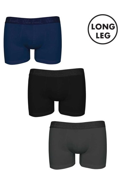 Pánské boxerky John Frank JF3BMODLONG01 3PACK (Velikost L, Barva Dle obrázku)