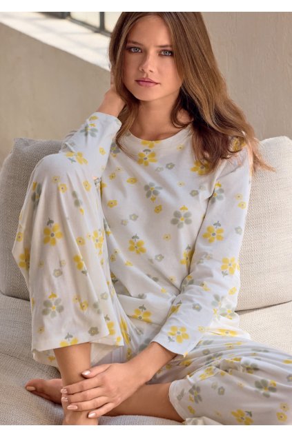 Dámské pyžamo Infiore 654030 (Velikost L, Barva Smetanová)