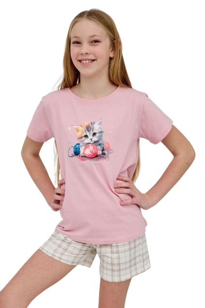 Dívčí krátké pyžamo Cornette 787/121 Kitty