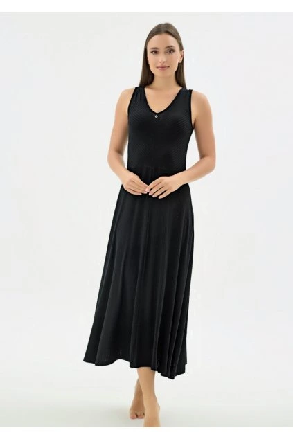 Dámské šaty Sevim 17444 (Velikost L, Barva Černá)