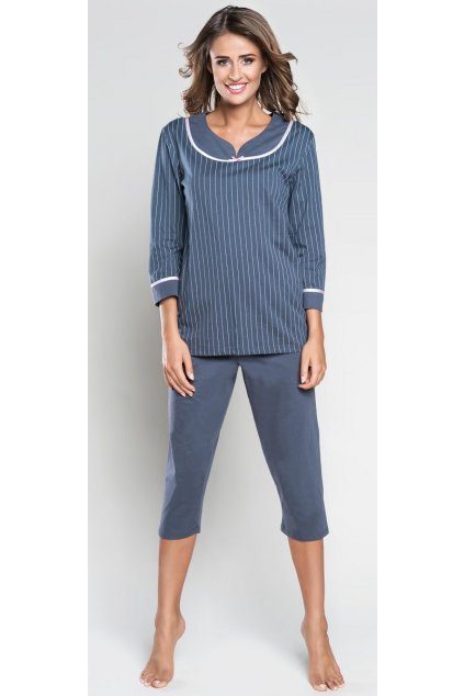 Dámské pyžamo Italian Fashion Lidia 3/4 Grafit
