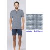 Pánské pyžamo KARELPIU KC6198 (Velikost 4XL, Barva Modrá)