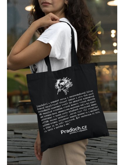 mockup of a long haired woman with a tote bag 29455