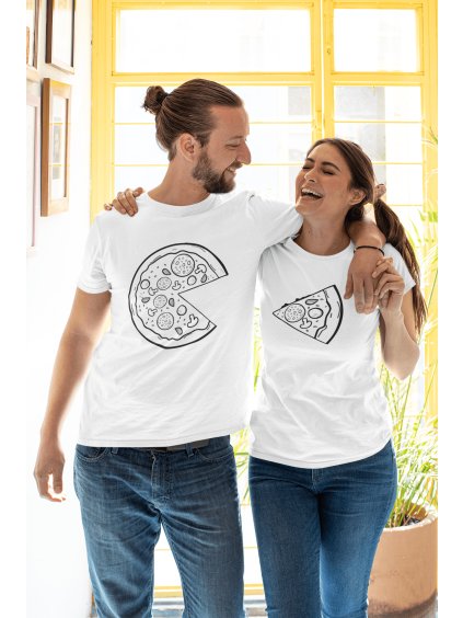 Trička pro páry Pizza